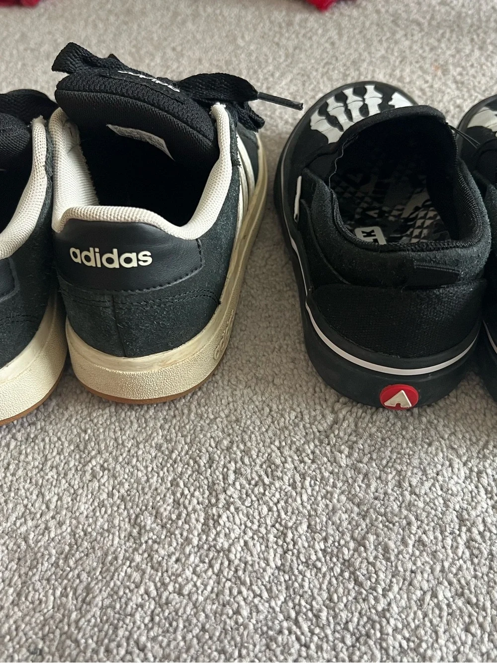 adidas Kids Black and White Low-Top Sneakers
